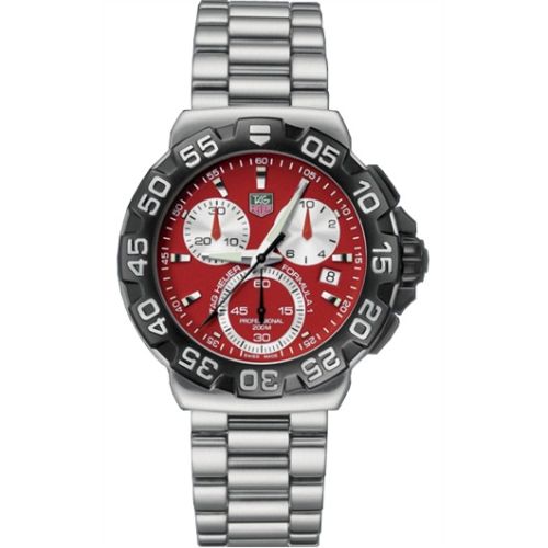 TAG Heuer Formula 1 Quartz Chronograph 41 Stainless Steel / Red / Bracelet